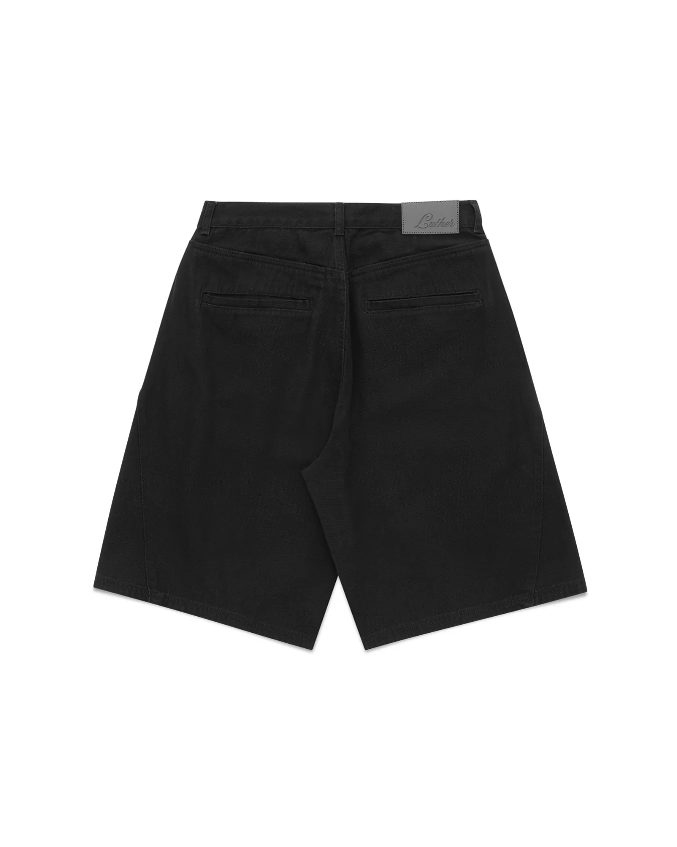 Baggy Panel Shorts (Black) - Image 3