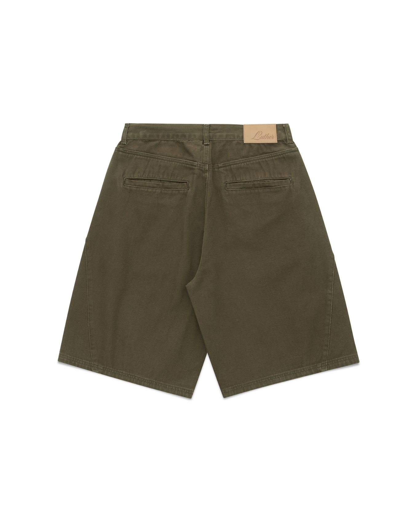 Baggy Panel Shorts (Khaki) - Image 3