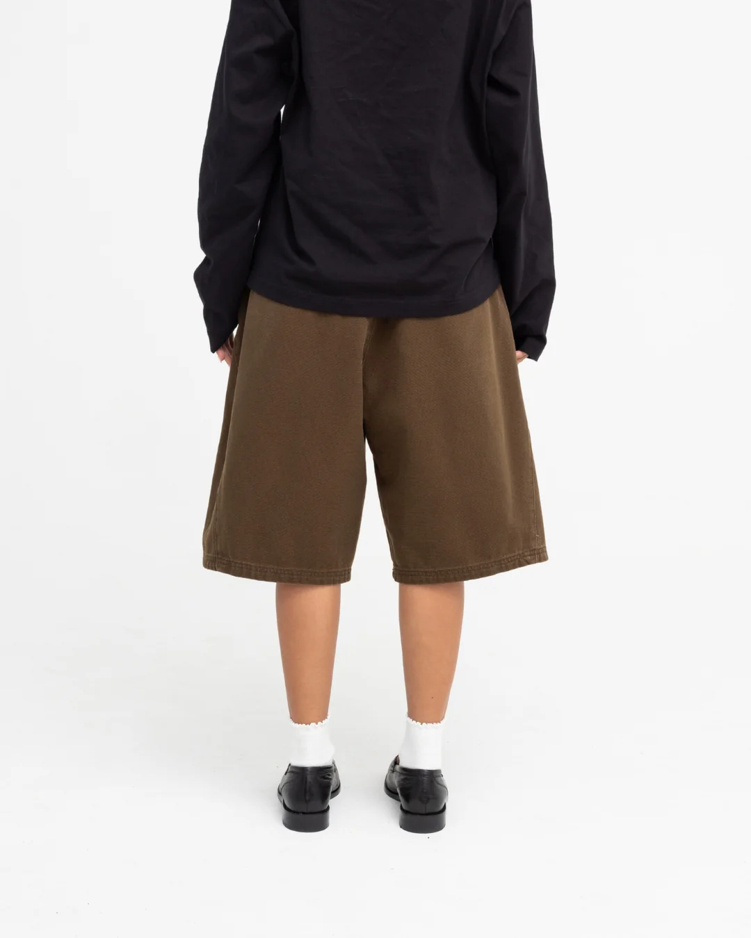 Baggy Panel Shorts (Khaki) - Image 9