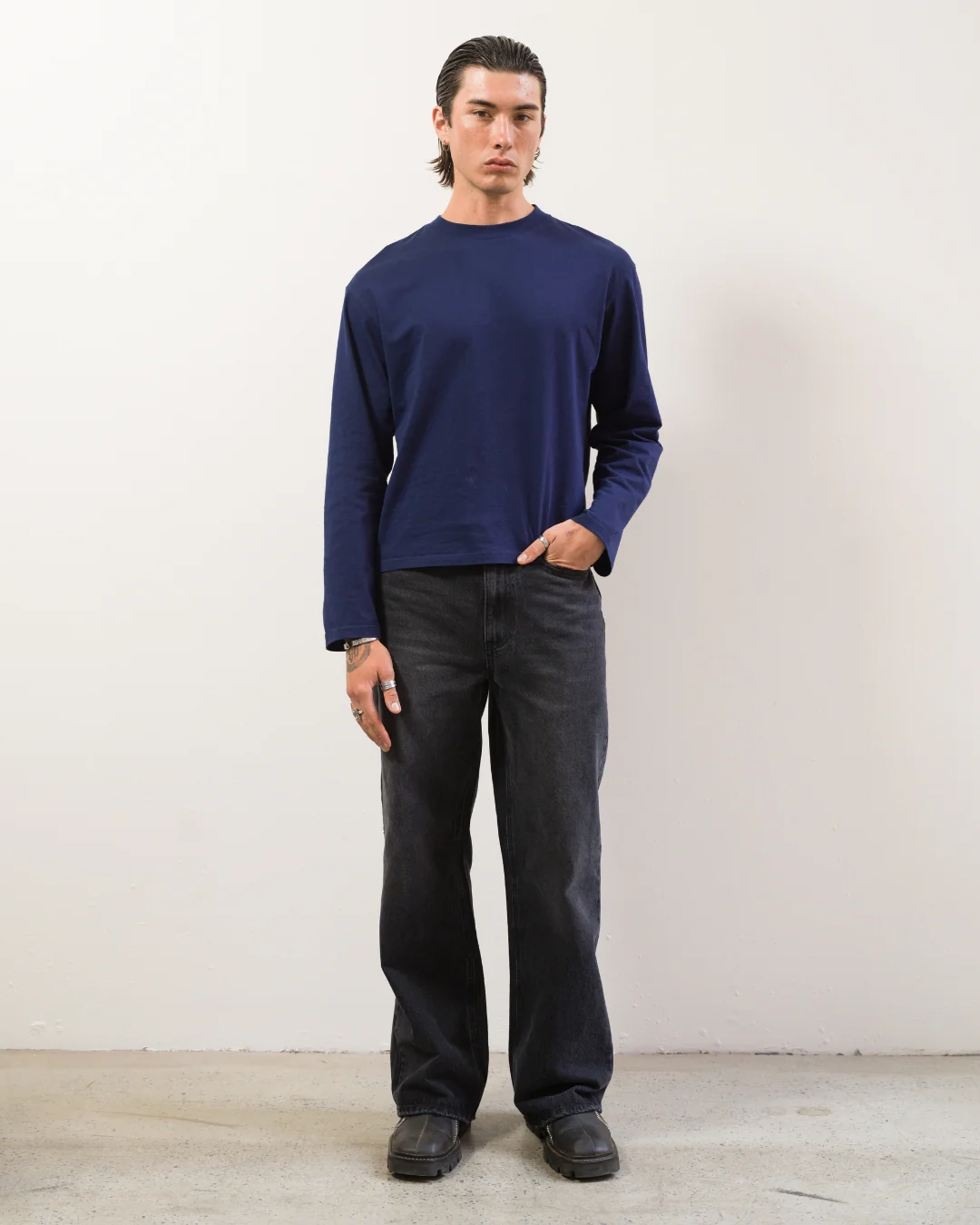 Long Sleeve Tee (Navy) - Image 2