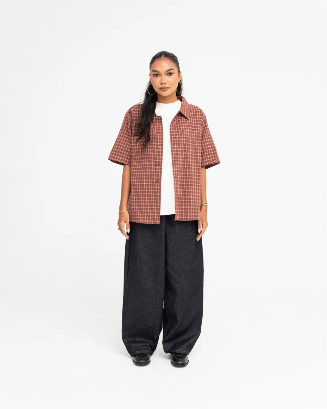 Short Sleeve Shirt (Red Plaid) - Image 4