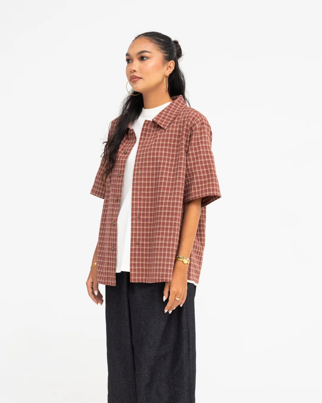 Short Sleeve Shirt (Red Plaid) - Image 9