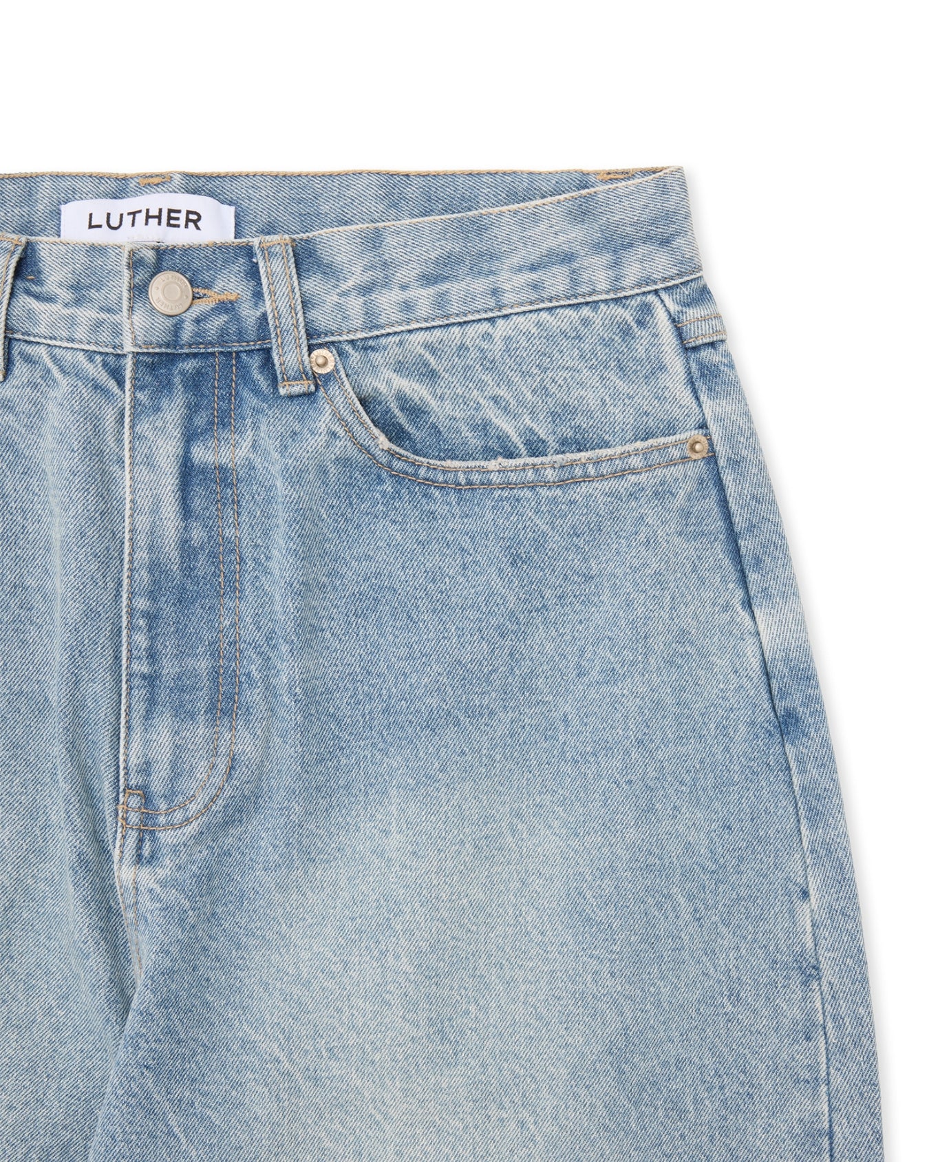 Wide Leg Jeans (Washed Blue) - Image 10