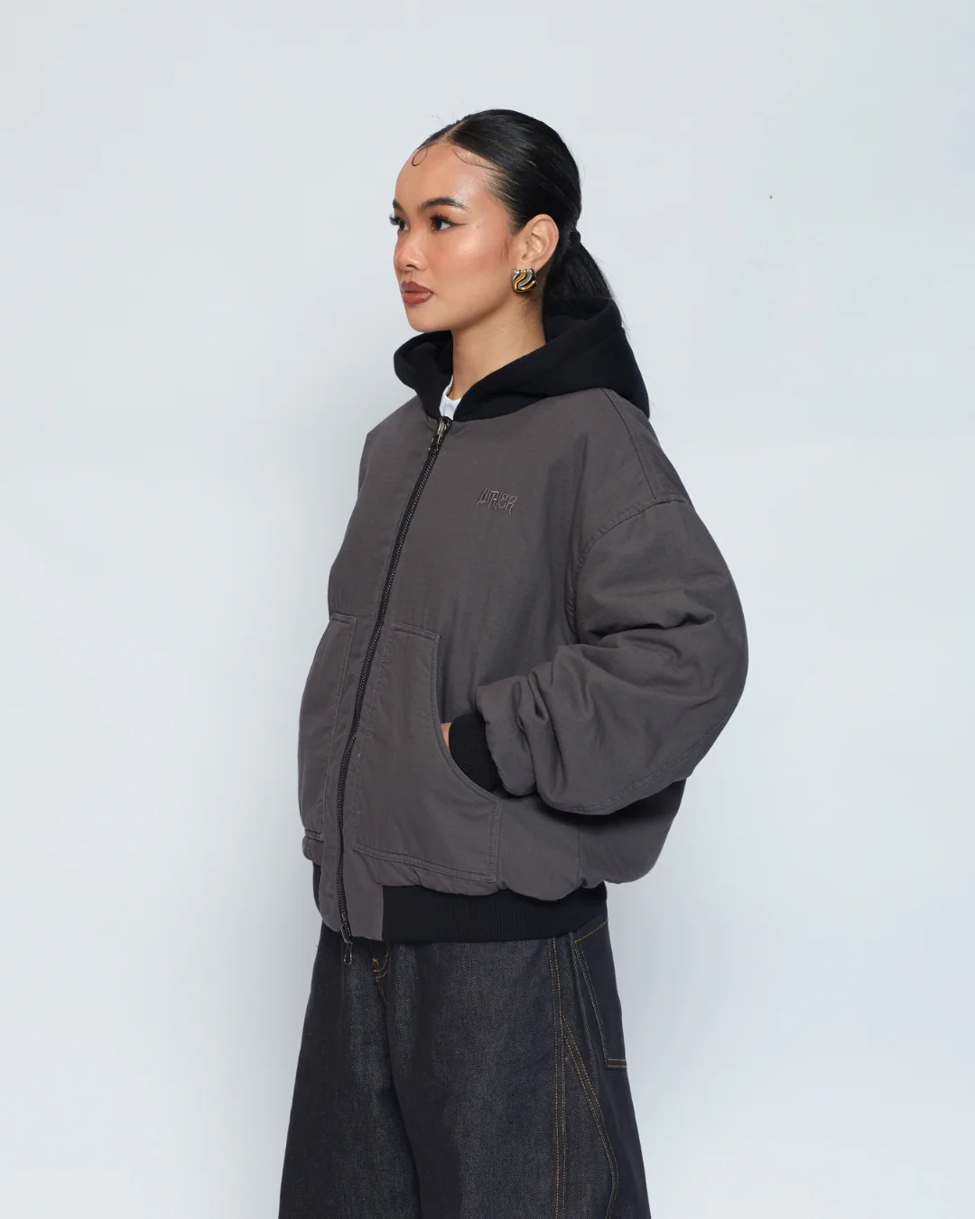 Workwear Zip Jacket (Charcoal) - Image 11