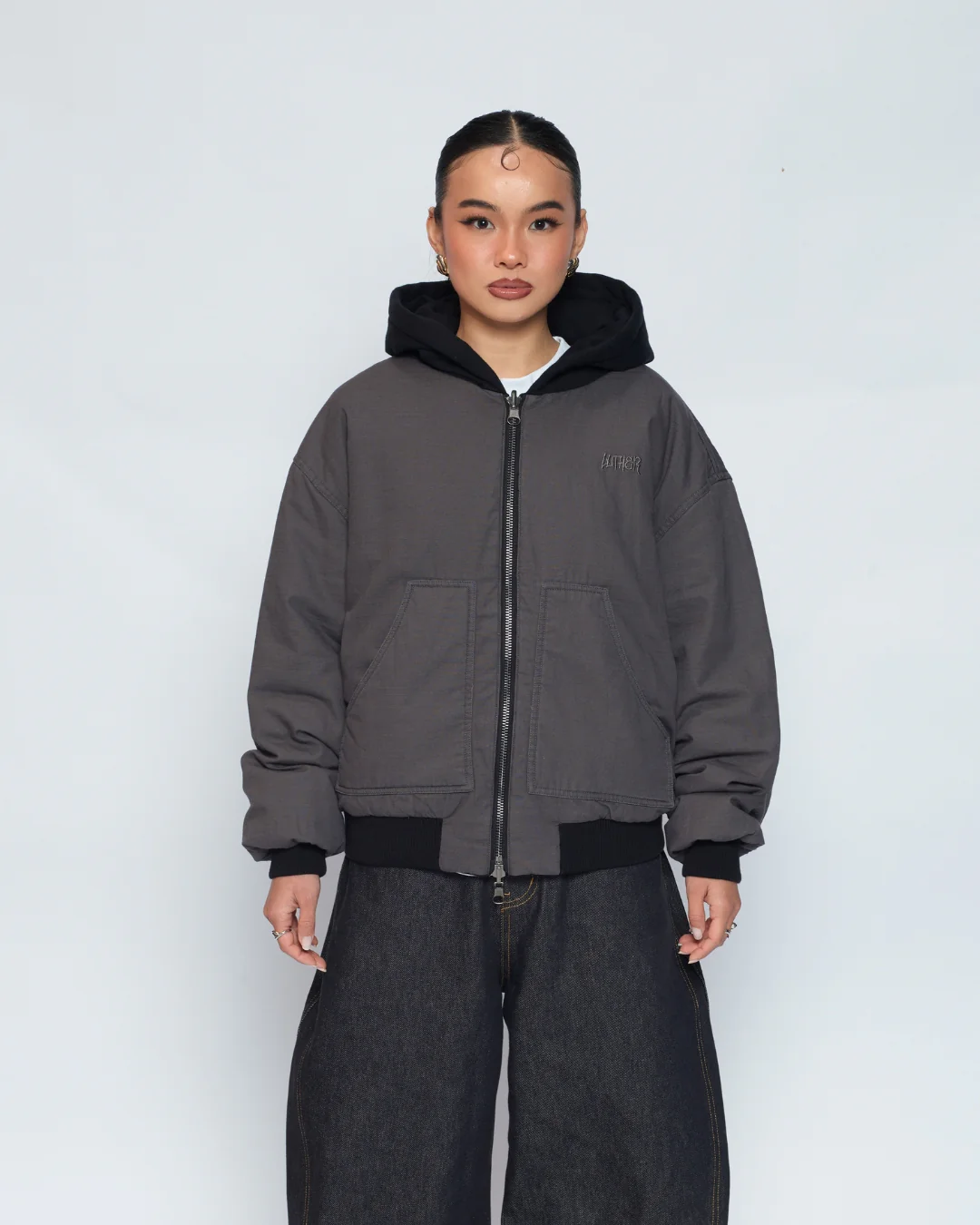 Workwear Zip Jacket (Charcoal) - Image 7
