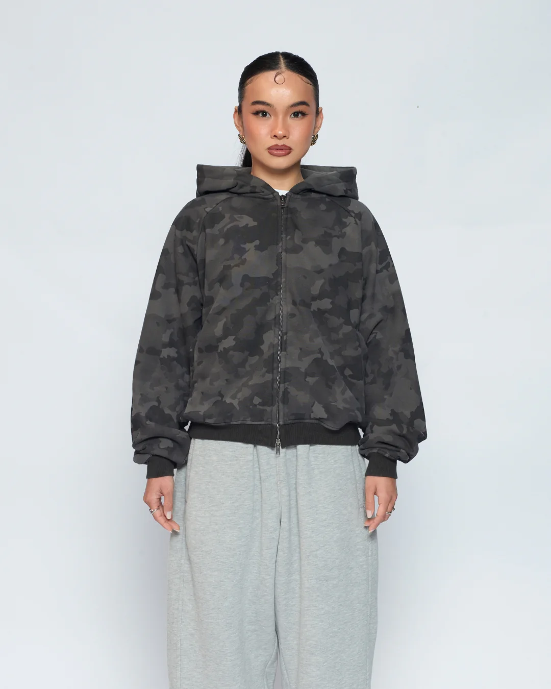 Zip Up Hoodie (Dark Camo) - Image 6