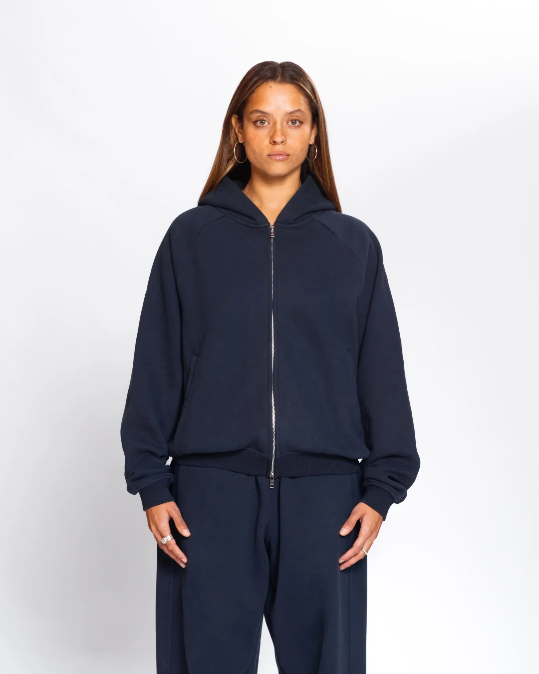 Zip Up Hoodie (Navy) - Image 4