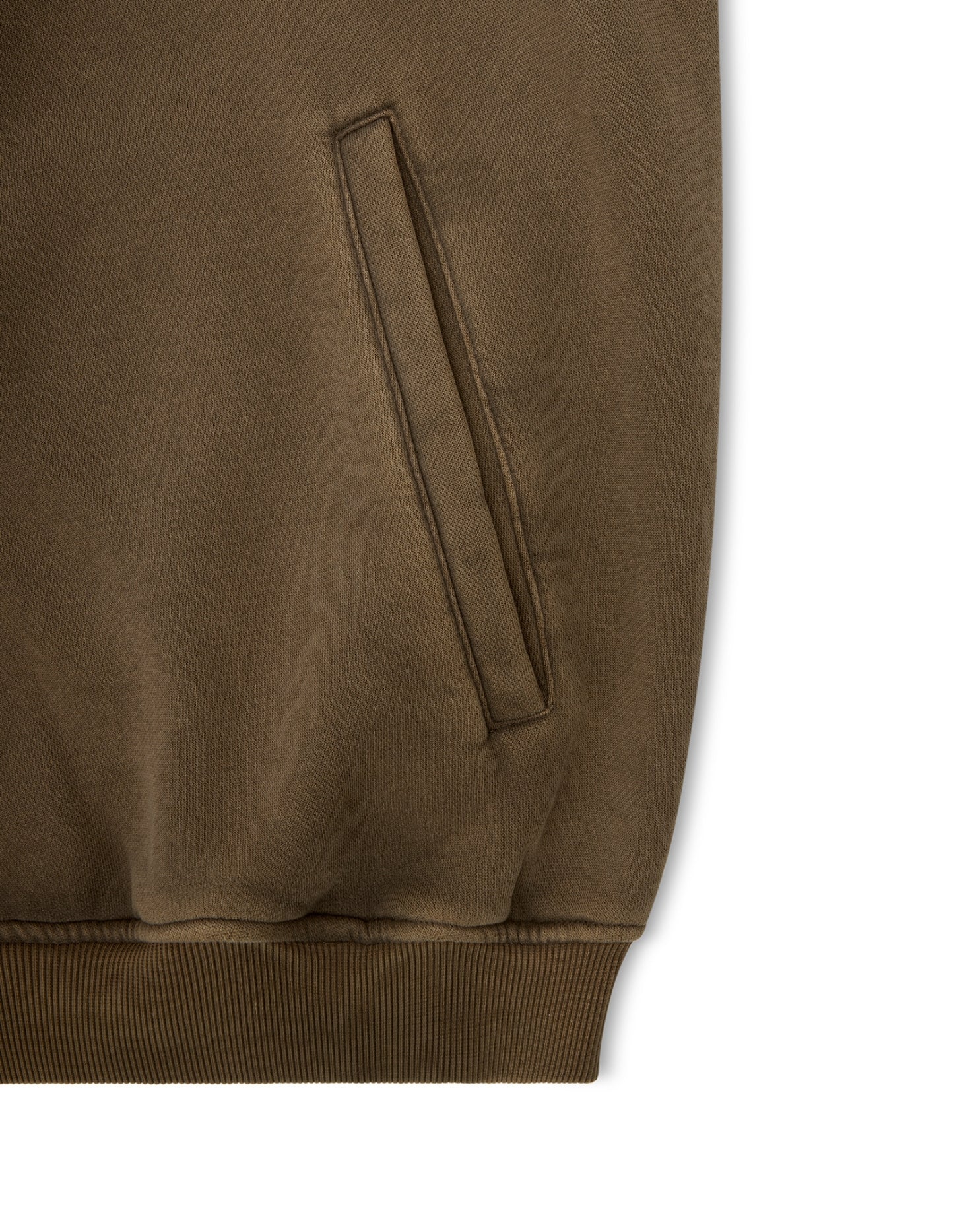 Zip Up Hoodie (Washed Olive) - Image 4